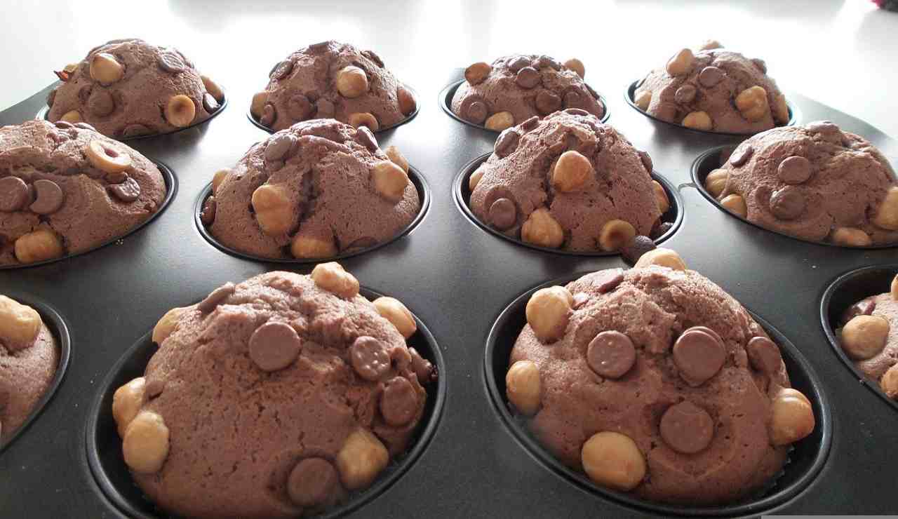 Muffin nocciole e cioccolato