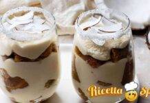Tiramisù Raffaello in bicchiere, extra cremoso e con un tocco di doppio cioccolato che conquista