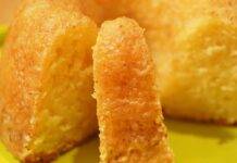 Torta all'acqua con cioccolato bianco e vaniglia