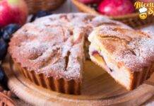 Torta mele e prugne senza uova un mix di sapori e profumi unici, ti innamorerai al primo morso