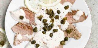 Vitello tonnato con salsa allo yogurt