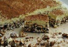 Cheesecake di riso soffiato al fondente con mascarpone e caffè