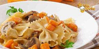 Farfalle zucca e funghi il piatto che non può mancare in tavola, ormai l'autunno è arrivato