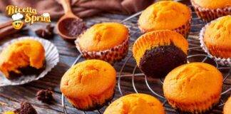 Muffin bicolore alla zucca li mangerai in un sol boccone