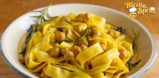 Pappardelle ceci e rosmarino piatto tipico della cucina mediterranea