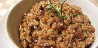 Risotto con zucca e funghi