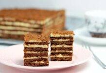 Torta di biscotti e crema