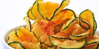 Chips di zucchine light al forno, ricetta super veloce