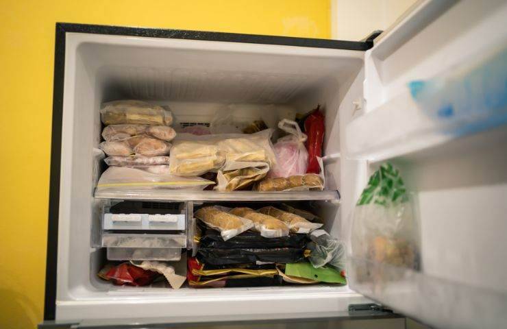 Diversi alimenti in freezer