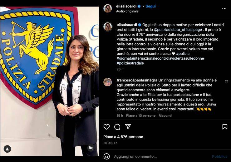 Elisa Isoardi finisce in polizia - RicettaSprint