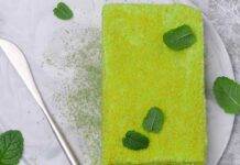 Pan di spagna al pistacchio solo 130 kcal a fetta