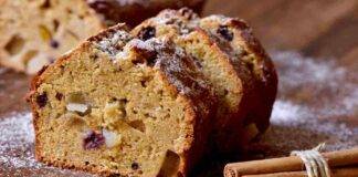 Plumcake con castagne e gocce di cioccolato dolce dal sapore unico e rustico