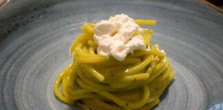 Spaghettoni limone e stracciatella