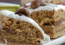 Torta con mousse di castagne: delicata, profumata, impossibile poter resistere a tanta bontà Torta con mousse di castagne delicata, profumata, impossibile poter resistere a tanta bontà