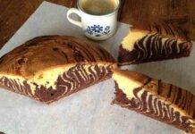 Torta veloce marmorizzata vaniglia e cacao