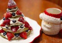 Alberelli di pancake con crema al mascarpone