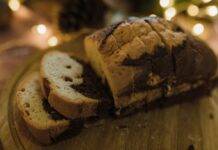 Plumcake senza burro variegato al fondente