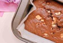 Plumcake umido frutta secca e nutella