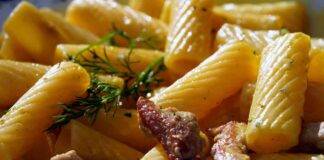 Rigatoni burro e pancetta