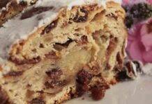 Torta light alla purea di mele e amarene