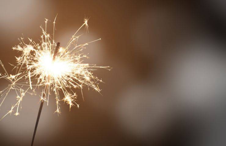 A sparkler for New Year's Eve