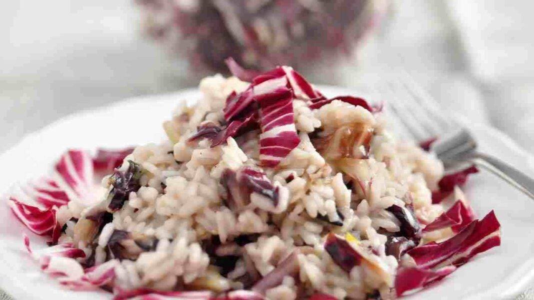 Risotto al radicchio un classico delle cucina per Natale