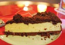 Cheesecake senza cottura con panna e cacao