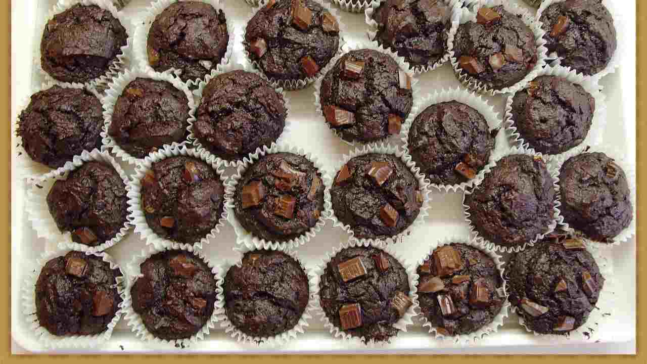 Muffin al doppo cioccolato