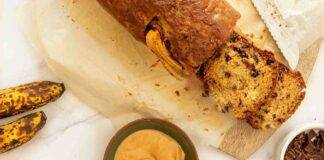 Plumcake di burro d'arachidi e banane