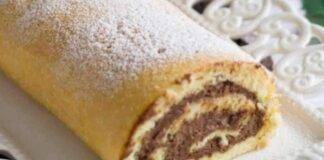 Rotolo alla nutella, mai mangiato di più soffice: provalo con lo zucchero a velo!