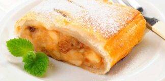 Strudel di mele: meno di mezz'ora ed è subito in tavola, fumante e croccantissimo!