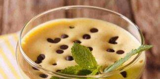 Zabaione con colatura di cioccolato