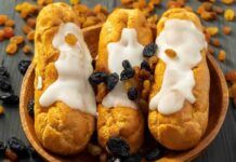 Brioche light dolci di zucca e uvetta