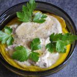 Crema di melanzane con patè di ricotta