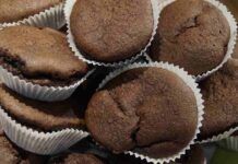 Muffin di crusca al cioccolato fondente