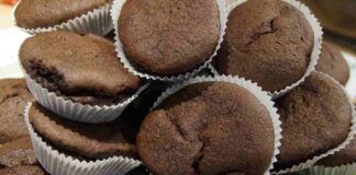 Muffin di crusca al cioccolato fondente
