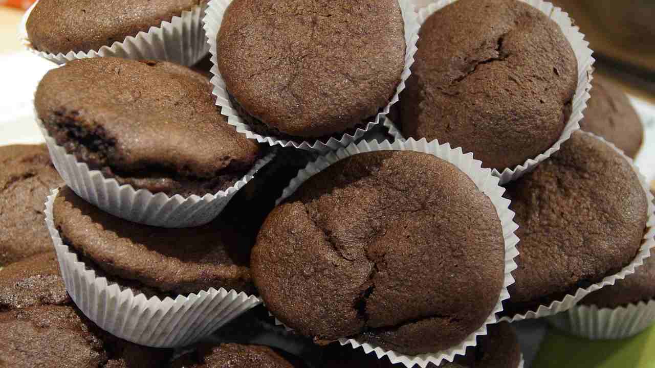 Muffin di crusca al cioccolato fondente