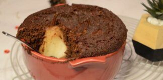 Mug cake con ripieno cremoso