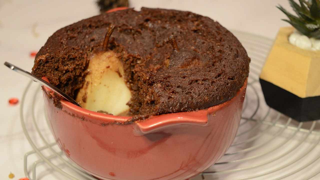 Mug cake con ripieno cremoso