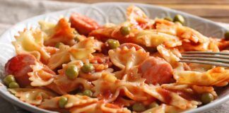 Pasta piselli e salsiccia: non è una boscaiola ma molto di più, ho aggiunto il pomodoretto