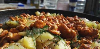 Patate in padella con funghi misti e spezie