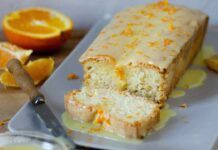 Plumcake di ricotta glassato all'arancia