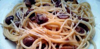 Spaghetti groviera e funghi