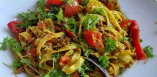 Bolognese all'insalata di verdure