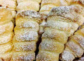 Conetti veloci di sfoglia con panna e nutella
