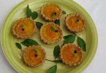 Crostatine crema e mandarino