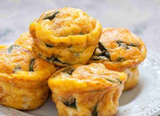 Muffins frittata con spinaci perfetti per arricchire il buffet di Pasqua