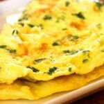 Omelette di asiago e prezzemolo a vapore