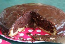 Torta marmorizzata con glassa al cioccolato, il tuo fantastico peccato di gola post cena Torta marmorizzata con glassa al cioccolato