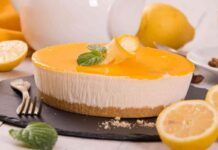 Cheesecake al limone senza burro, fresca e senza cottura: più facile non si può